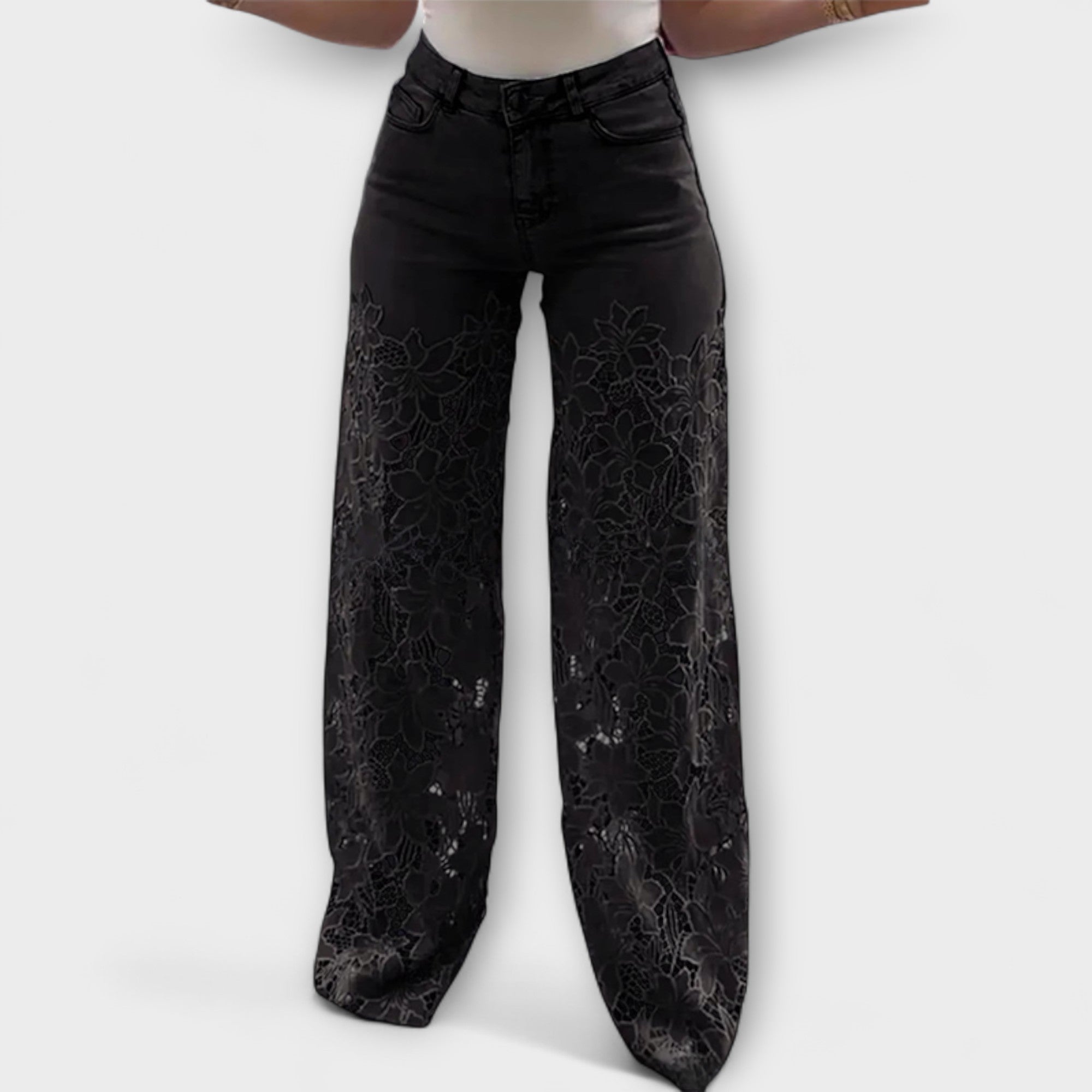 Adelgunde - Spitzen-Patchwork-Jeans